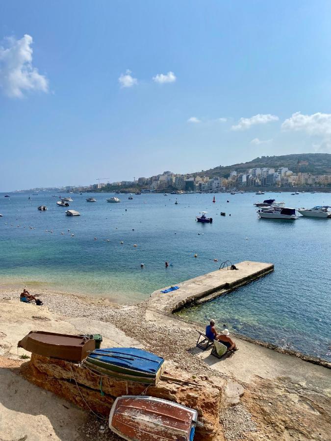 Modern Seafront 2Bd Apartment With Terrace & Sea View - Xemxija Σεντ Πόλς Μπέι Εξωτερικό φωτογραφία